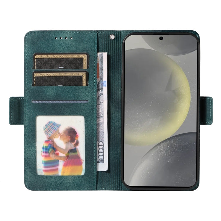 For Samsung Galaxy S25+ 5G Embossed Rhombus Starry Leather Phone Case(Green) by buy2fix