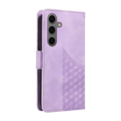 For Samsung Galaxy S25+ 5G Embossed Rhombus Starry Leather Phone Case(Purple) by buy2fix