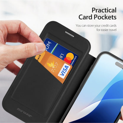 For iPhone 16 Pro Max DUX DUCIS Skin X Pro Series MagSafe Ring Holder Leather Phone Case(Black) by DUX DUCIS