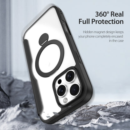 For iPhone 16 Pro Max DUX DUCIS Skin X Pro Series MagSafe Ring Holder Leather Phone Case(Black) by DUX DUCIS