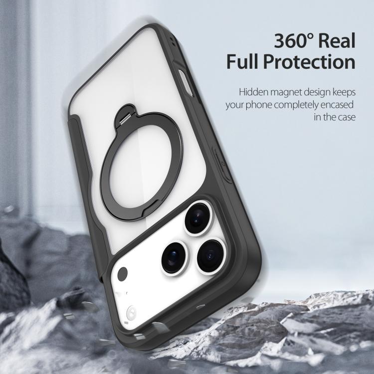 For iPhone 17 Pro DUX DUCIS Skin X Pro Series MagSafe Ring Holder Leather Phone Case(Black) - iPhone 17 Pro Cases by DUX DUCIS | Online Shopping UK | buy2fix