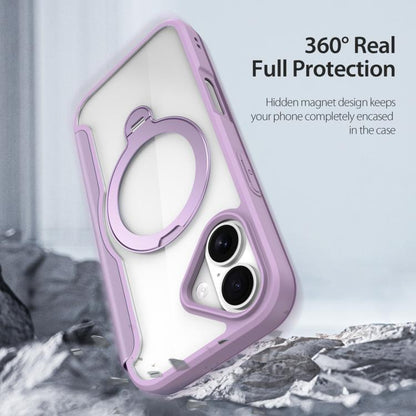 For iPhone 17 DUX DUCIS Skin X Pro Series MagSafe Ring Holder Leather Phone Case(Purple) - iPhone 17 Cases by DUX DUCIS | Online Shopping UK | buy2fix