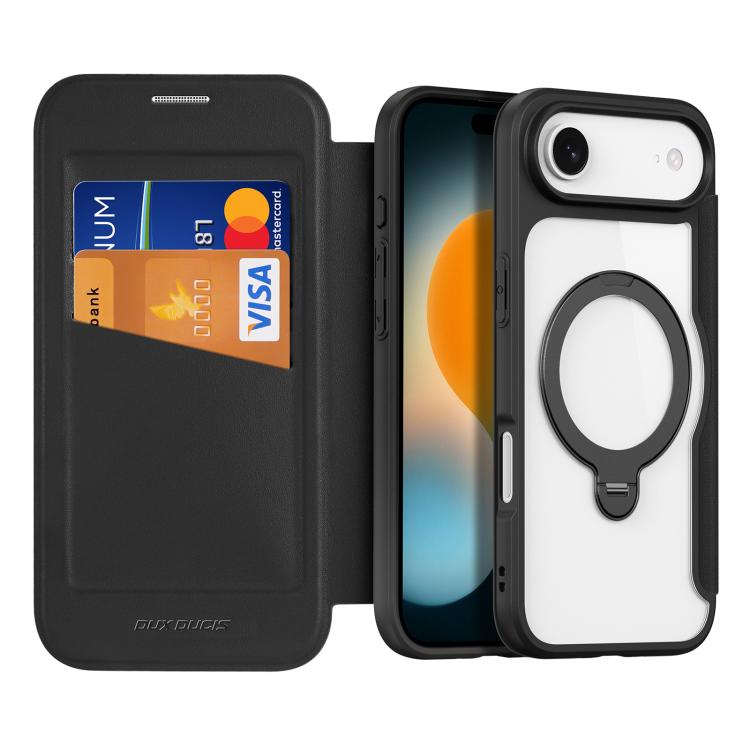 For iPhone 17 Air DUX DUCIS Skin X Pro Series MagSafe Ring Holder Leather Phone Case(Black) - iPhone 17 Air Cases by DUX DUCIS | Online Shopping UK | buy2fix