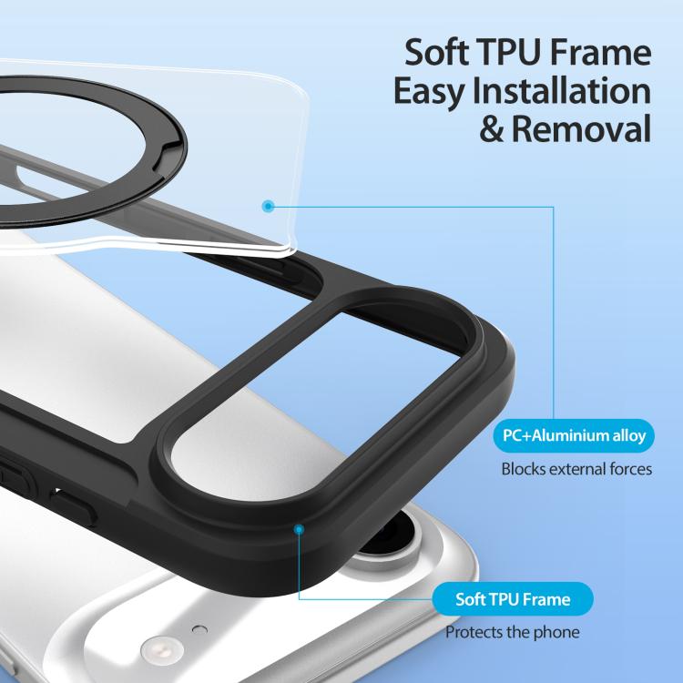 For iPhone 17 Air DUX DUCIS Skin X Pro Series MagSafe Ring Holder Leather Phone Case(Black) - iPhone 17 Air Cases by DUX DUCIS | Online Shopping UK | buy2fix