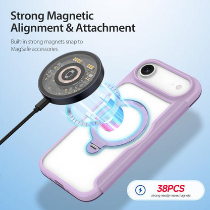 For iPhone 17 Air DUX DUCIS Skin X Pro Series MagSafe Ring Holder Leather Phone Case(Purple) - iPhone 17 Air Cases by DUX DUCIS | Online Shopping UK | buy2fix