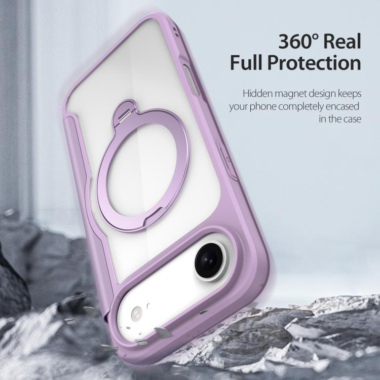 For iPhone 17 Air DUX DUCIS Skin X Pro Series MagSafe Ring Holder Leather Phone Case(Purple) - iPhone 17 Air Cases by DUX DUCIS | Online Shopping UK | buy2fix