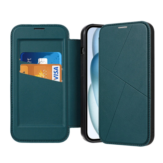 For iPhone 14 Pro Max Magnetic Armor Series RFID Card Slots Leather Phone Case(Green) - iPhone 14 Pro Max Cases by buy2fix | Online Shopping UK | buy2fix