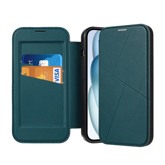 For iPhone 13 Pro Max Magnetic Armor Series RFID Card Slots Leather Phone Case(Green) by buy2fix