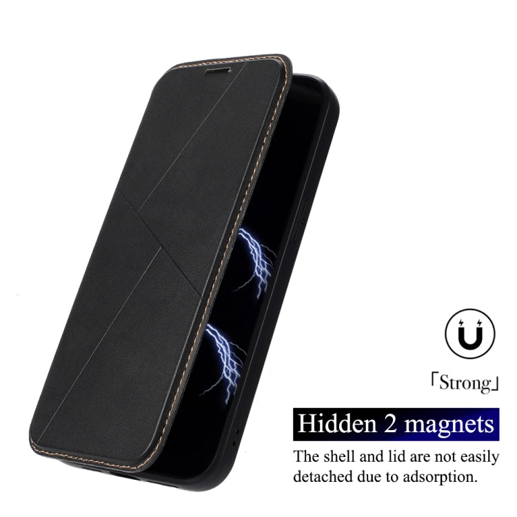 For iPhone 15 Pro Magnetic Armor Series RFID Card Slots Leather Phone Case(Purple) - iPhone 15 Pro Cases by buy2fix | Online Shopping UK | buy2fix