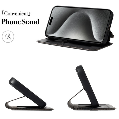 For iPhone 14 Pro Magnetic Armor Series RFID Card Slots Leather Phone Case(Black) - iPhone 14 Pro Cases by buy2fix | Online Shopping UK | buy2fix