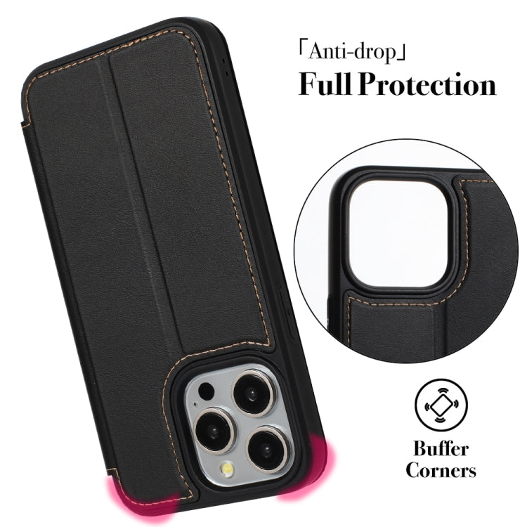 For iPhone 15 Pro Magnetic Armor Series RFID Card Slots Leather Phone Case(Green) - iPhone 15 Pro Cases by buy2fix | Online Shopping UK | buy2fix