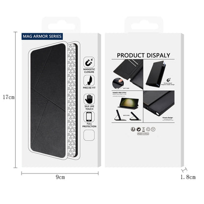 For iPhone 15 Pro Magnetic Armor Series RFID Card Slots Leather Phone Case(Black) - iPhone 15 Pro Cases by buy2fix | Online Shopping UK | buy2fix