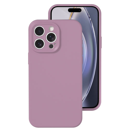 For iPhone 16 Pro Max Precise Hole Liquid Silicone Jelly Color Full Coverage Phone Case(Blackcurrant Color) by buy2fix
