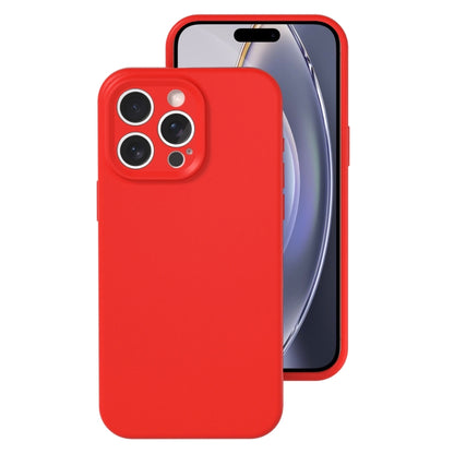 For iPhone 16 Pro Precise Hole Liquid Silicone Jelly Color Full Coverage Phone Case(The Chinese Red) by buy2fix