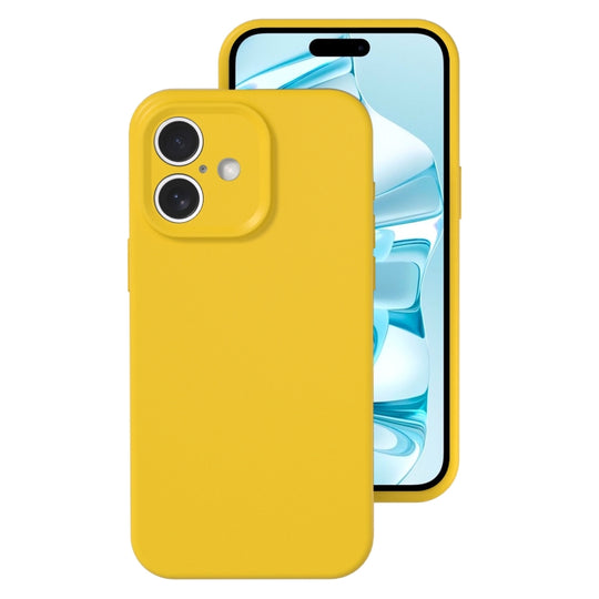 For iPhone 16 Plus Precise Hole Liquid Silicone Jelly Color Full Coverage Phone Case(Sunflower Color)