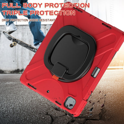 For iPad Air 13 2024 / Air 13 2025 Silicone Hybrid PC Tablet Case with Holder & Shoulder Strap(Red) - iPad Air 13 2025 / 2024 Cases by buy2fix | Online Shopping UK | buy2fix