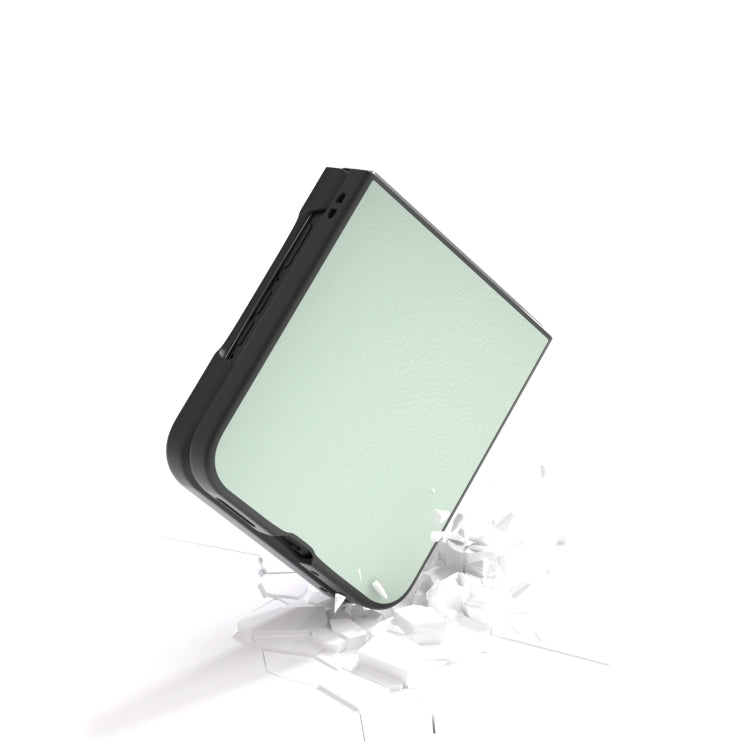 For Motorola Razr 50 Ultra PU Leather Black Frame Full Coverage Phone Case(Light Green) - Motorola Cases by buy2fix | Online Shopping UK | buy2fix