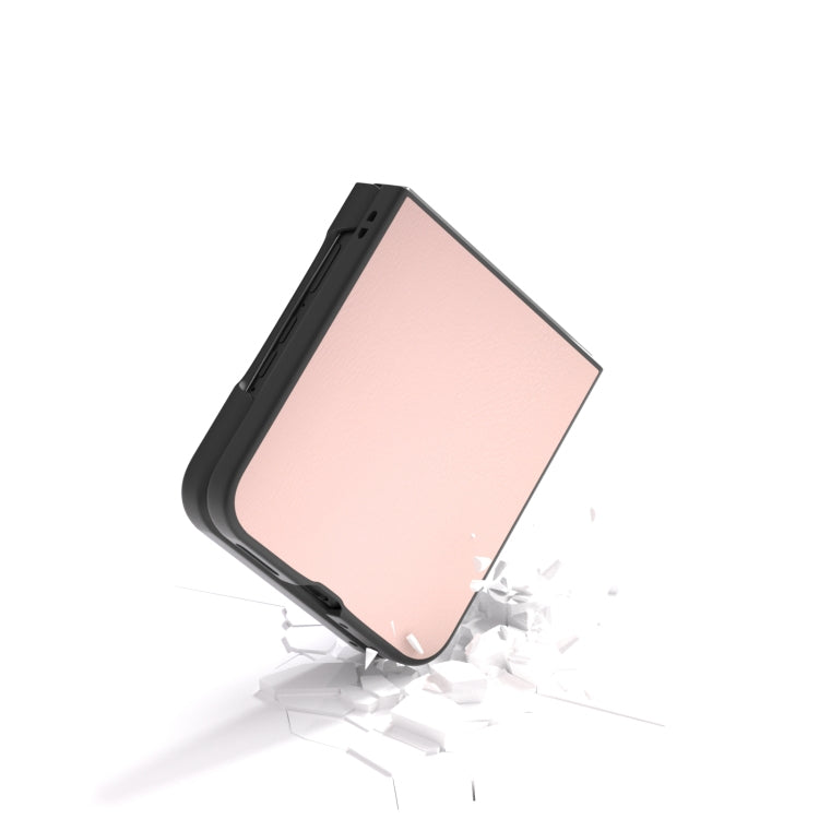 For Motorola Razr 50 Ultra PU Leather Black Frame Full Coverage Phone Case(Light Pink) - Motorola Cases by buy2fix | Online Shopping UK | buy2fix
