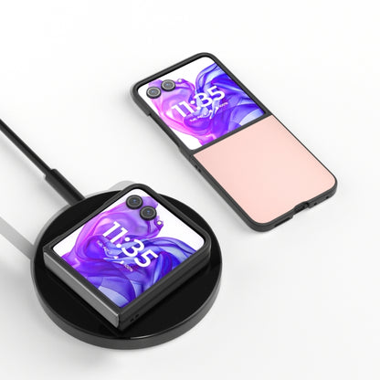 For Motorola Razr 50 Ultra PU Leather Black Frame Full Coverage Phone Case(Light Pink) - Motorola Cases by buy2fix | Online Shopping UK | buy2fix