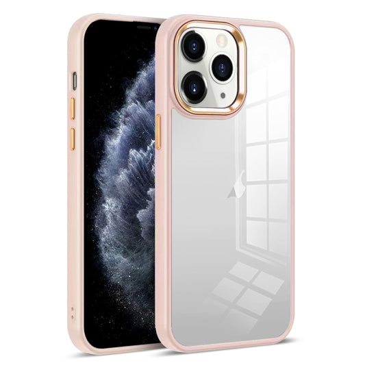For iPhone 11 Pro Colorful Armor Transparent Phone Case(Pink) by buy2fix