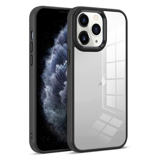 For iPhone 11 Pro Max Colorful Armor Transparent Phone Case(Black) by buy2fix