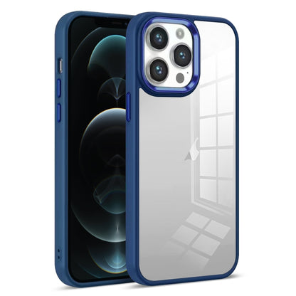 For iPhone 12 Pro Colorful Armor Transparent Phone Case(Blue) by buy2fix