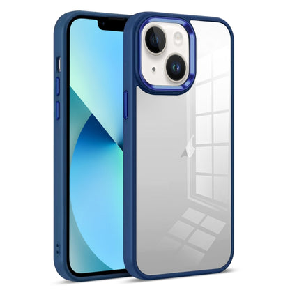 For iPhone 13 Colorful Armor Transparent Phone Case(Blue) by buy2fix