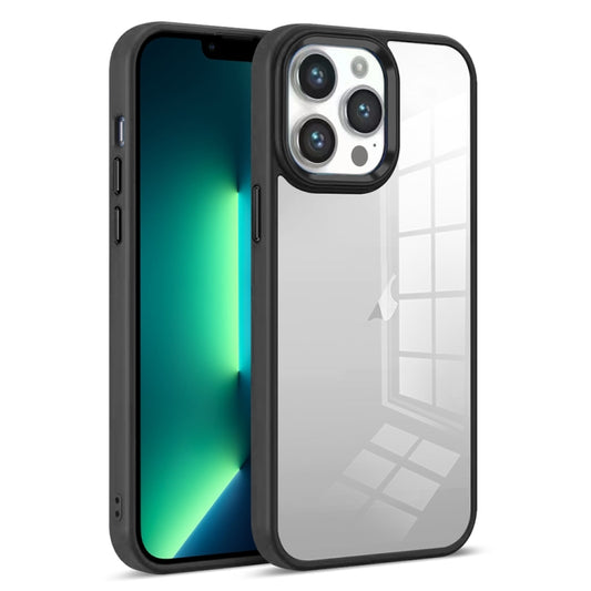 For iPhone 13 Pro Colorful Armor Transparent Phone Case(Black) by buy2fix