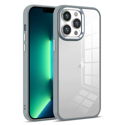 For iPhone 13 Pro Colorful Armor Transparent Phone Case(Grey) by buy2fix
