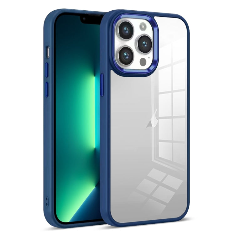 For iPhone 13 Pro Max Colorful Armor Transparent Phone Case(Blue) by buy2fix