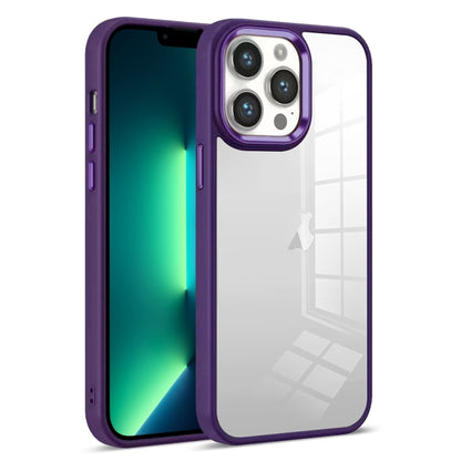 For iPhone 13 Pro Max Colorful Armor Transparent Phone Case(Purple) by buy2fix