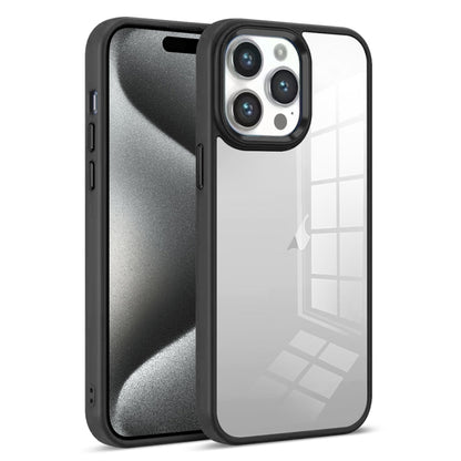 For iPhone 15 Pro Colorful Armor Transparent Phone Case(Black) - iPhone 15 Pro Cases by buy2fix | Online Shopping UK | buy2fix