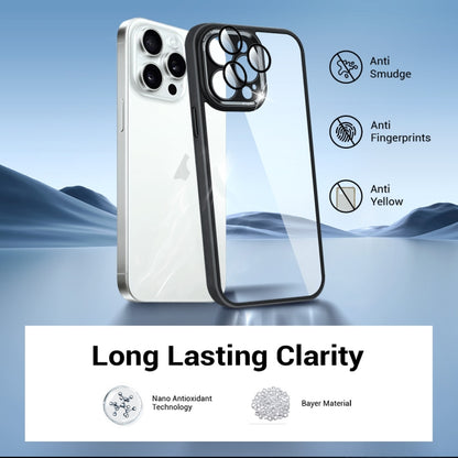 For iPhone 15 Pro Colorful Armor Lens Film Transparent Phone Case(Pink) - iPhone 15 Pro Cases by buy2fix | Online Shopping UK | buy2fix
