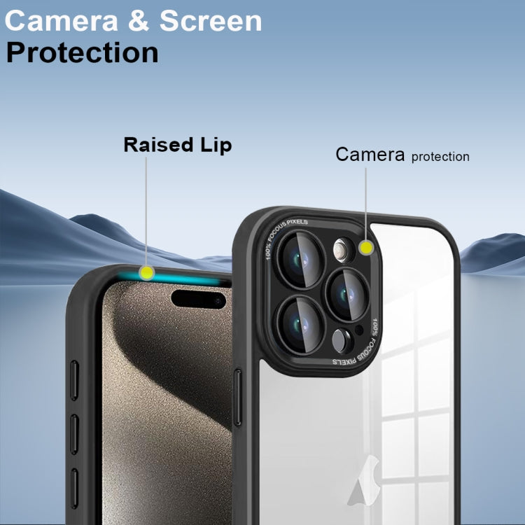 For iPhone 15 Pro Colorful Armor Lens Film Transparent Phone Case(Pink) - iPhone 15 Pro Cases by buy2fix | Online Shopping UK | buy2fix