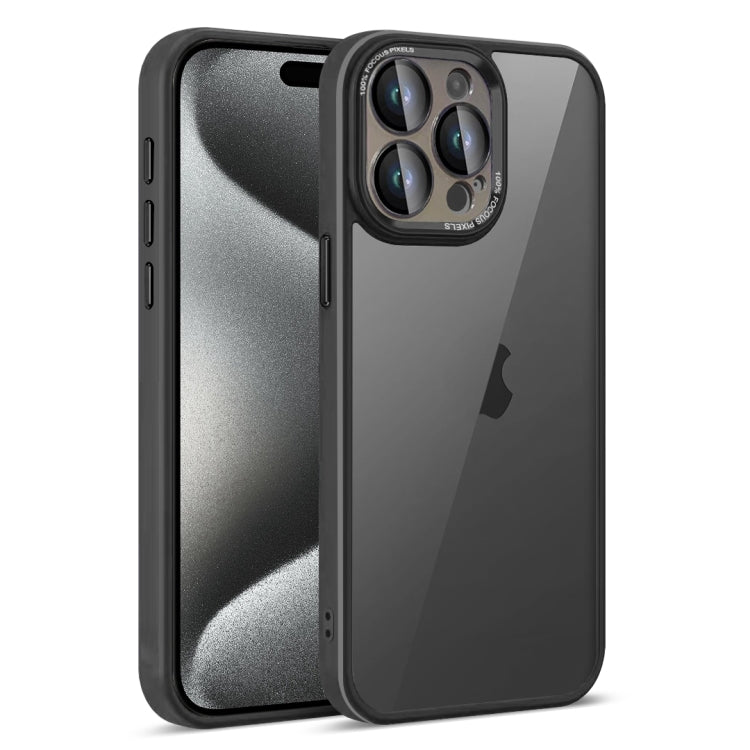 For iPhone 15 Pro Colorful Armor Lens Film Translucent Phone Case(Black) - iPhone 15 Pro Cases by buy2fix | Online Shopping UK | buy2fix