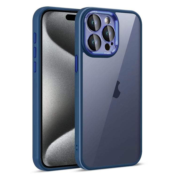 For iPhone 15 Pro Colorful Armor Lens Film Translucent Phone Case(Blue) - iPhone 15 Pro Cases by buy2fix | Online Shopping UK | buy2fix