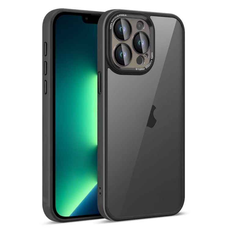 For iPhone 13 Pro Max Colorful Armor Lens Film Translucent Phone Case(Black) by buy2fix