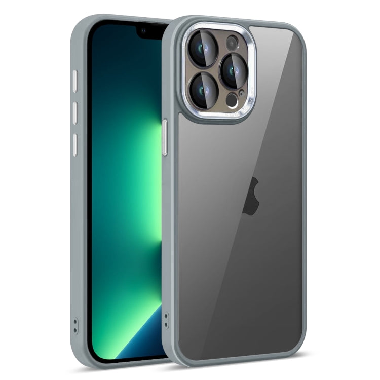 For iPhone 13 Pro Max Colorful Armor Lens Film Translucent Phone Case(Grey) by buy2fix