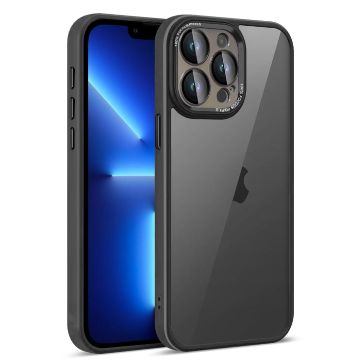 For iPhone 13 Pro Colorful Armor Lens Film Translucent Phone Case(Black) by buy2fix