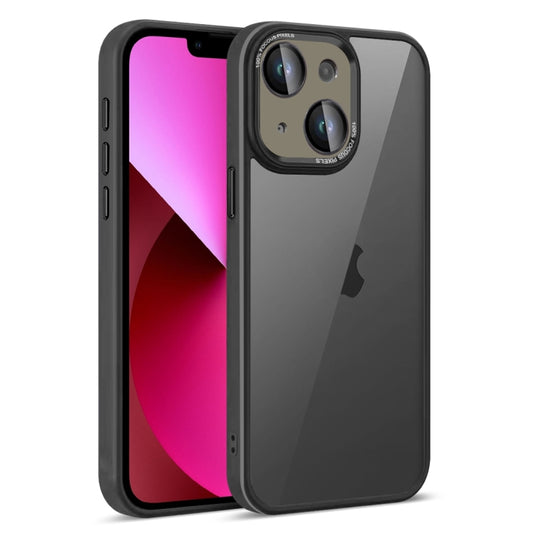 For iPhone 13 Colorful Armor Lens Film Translucent Phone Case(Black) by buy2fix