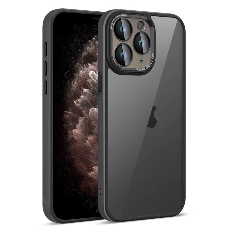 For iPhone 11 Pro Max Colorful Armor Lens Film Translucent Phone Case(Black) by buy2fix