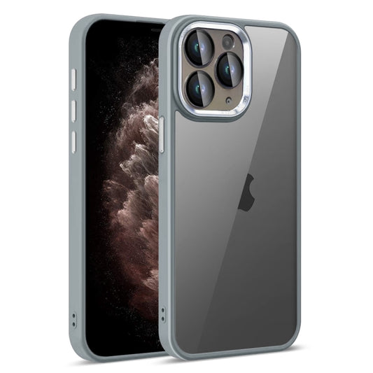 For iPhone 11 Pro Max Colorful Armor Lens Film Translucent Phone Case(Grey) by buy2fix