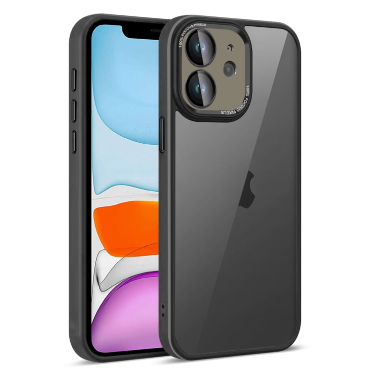 For iPhone 11 Colorful Armor Lens Film Translucent Phone Case(Black) by buy2fix