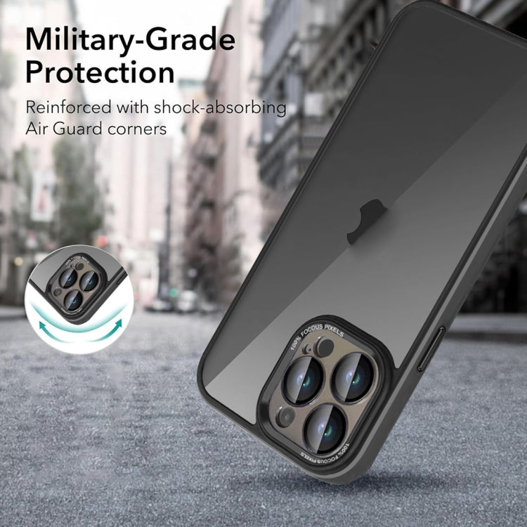 For iPhone 15 Pro Colorful Armor Lens Film Translucent Phone Case(Grey) - iPhone 15 Pro Cases by buy2fix | Online Shopping UK | buy2fix