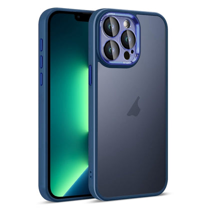 For iPhone 13 Pro Max Colorful Armor Lens Film Translucent Skin Feel Phone Case(Blue) by buy2fix