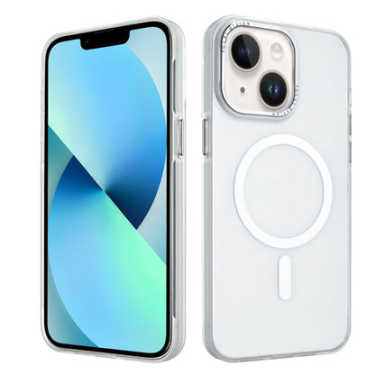 For iPhone 13 Color Edge Skin Feel Frosted MagSafe Magnetic Phone Case(White) by buy2fix