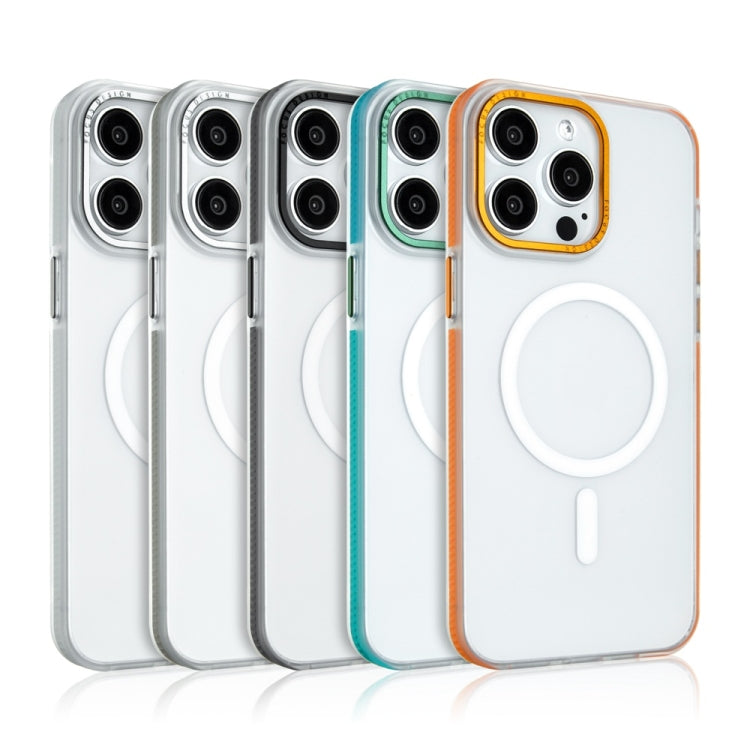 For iPhone 13 Color Edge Skin Feel Frosted MagSafe Magnetic Phone Case(White) by buy2fix