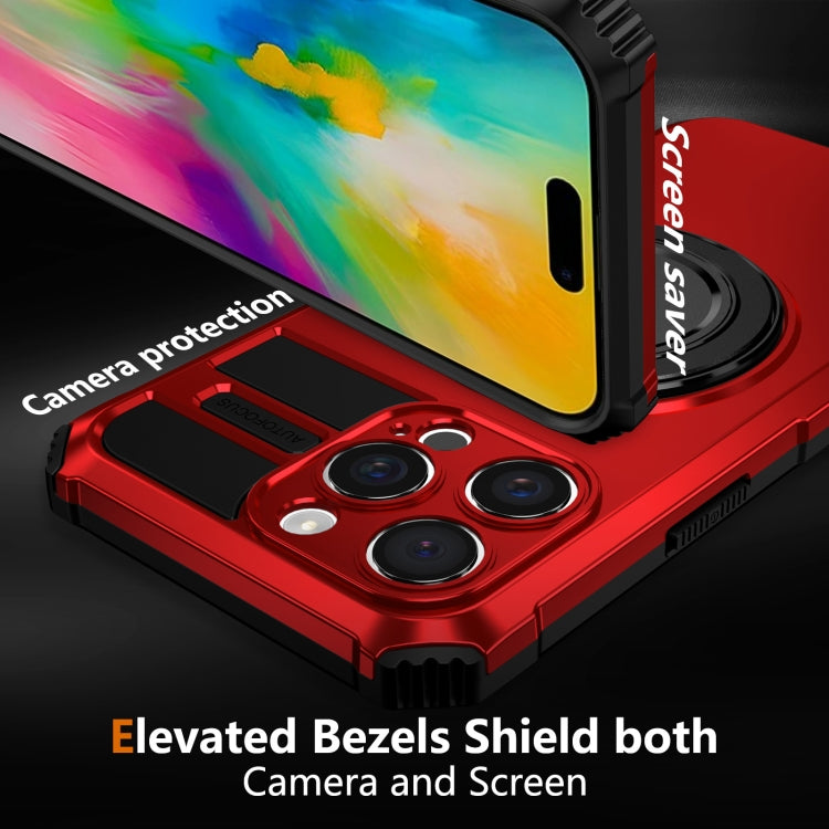 For iPhone 16 Pro Rotating Magnetic Holder Phone Case(Red) by buy2fix
