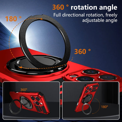 For iPhone 16 Pro Rotating Magnetic Holder Phone Case(Red) by buy2fix