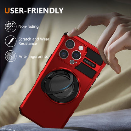 For iPhone 16 Pro Rotating Magnetic Holder Phone Case(Red) by buy2fix